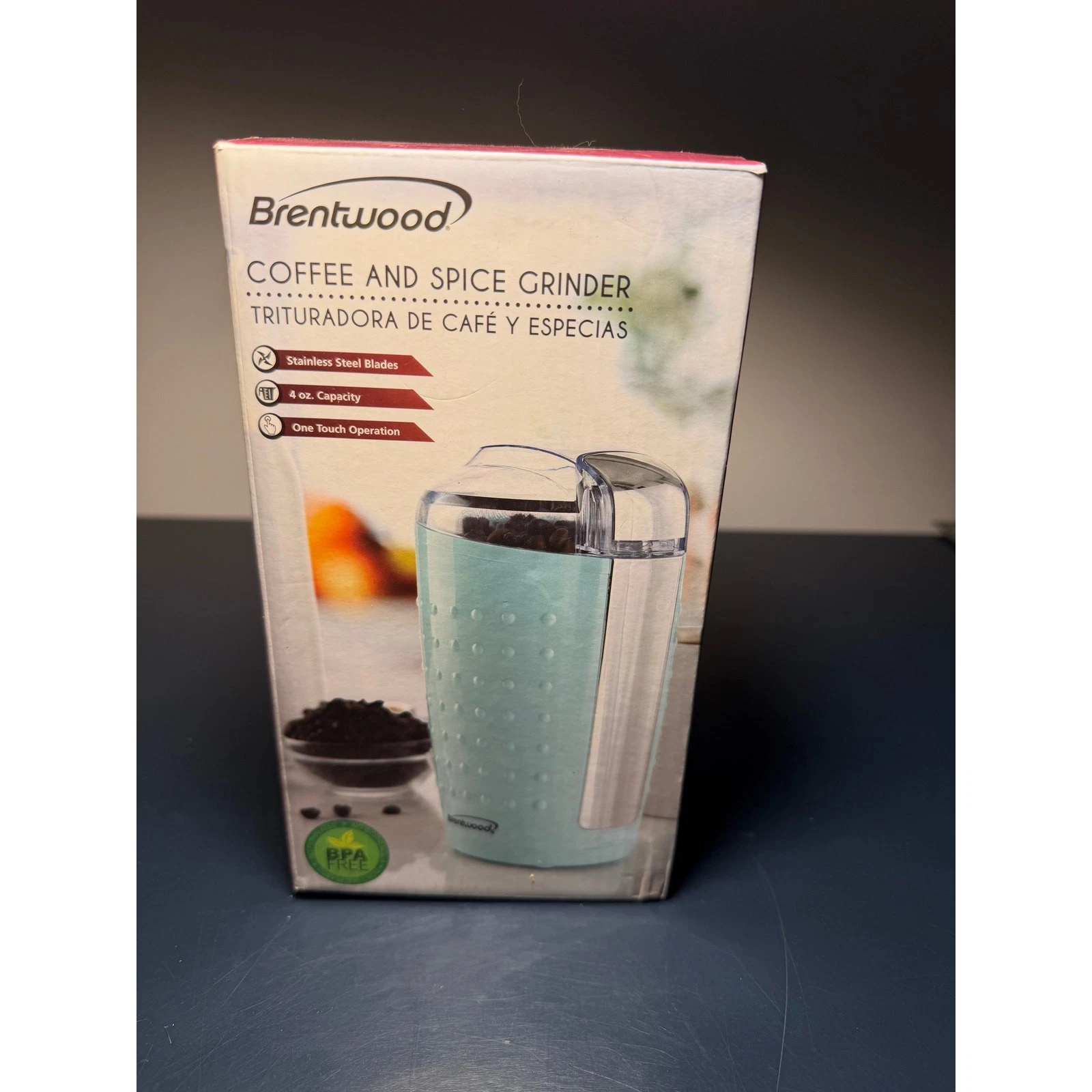 Brentwood CG-158BL 4-Ounce Coffee and Spice Grinder New Open Box