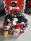 Warner Brothers Christmas Tweety Sylvester Santa Talking Cookie Jar New Box — photo 2