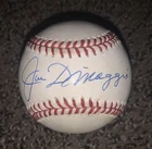 Joe DiMaggio Autographed Baseball N.Y. Yankees HOF MLB Legend