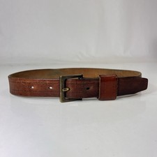 Vintage Brown Leather Belt - Size 22