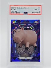 HAMM 2024 TOPPS CHROME DISNEY SAPPHIRE PIXAR PURPLE /15 PSA 10 Q7128