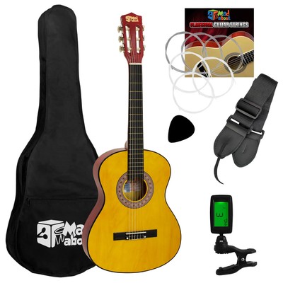 Konzertgitarre Kinder Dreiviertelgröße Gitarre für Alter 9 - 11 GRATIS Stimmgerät