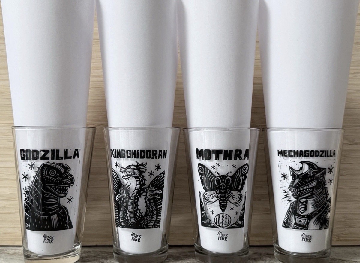 Godzilla Pabst Blue Ribbon PBR Attack Peter Limited King Ghidorah
