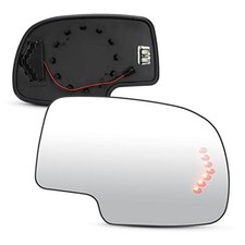 Passenger Right Side Heated Mirror Glass with Turn Signal Passenger Side Right