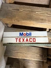 New ListingTwo Old Vintage Gas Station Pump Signs One Mobile The Other Texaco