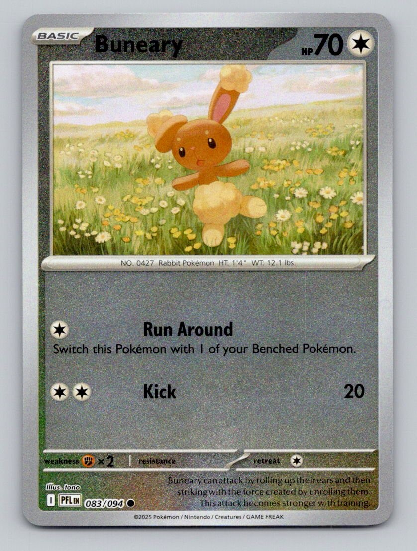 Reverse Holo Buneary 083/094 Common Phantasmal Flames Pokemon