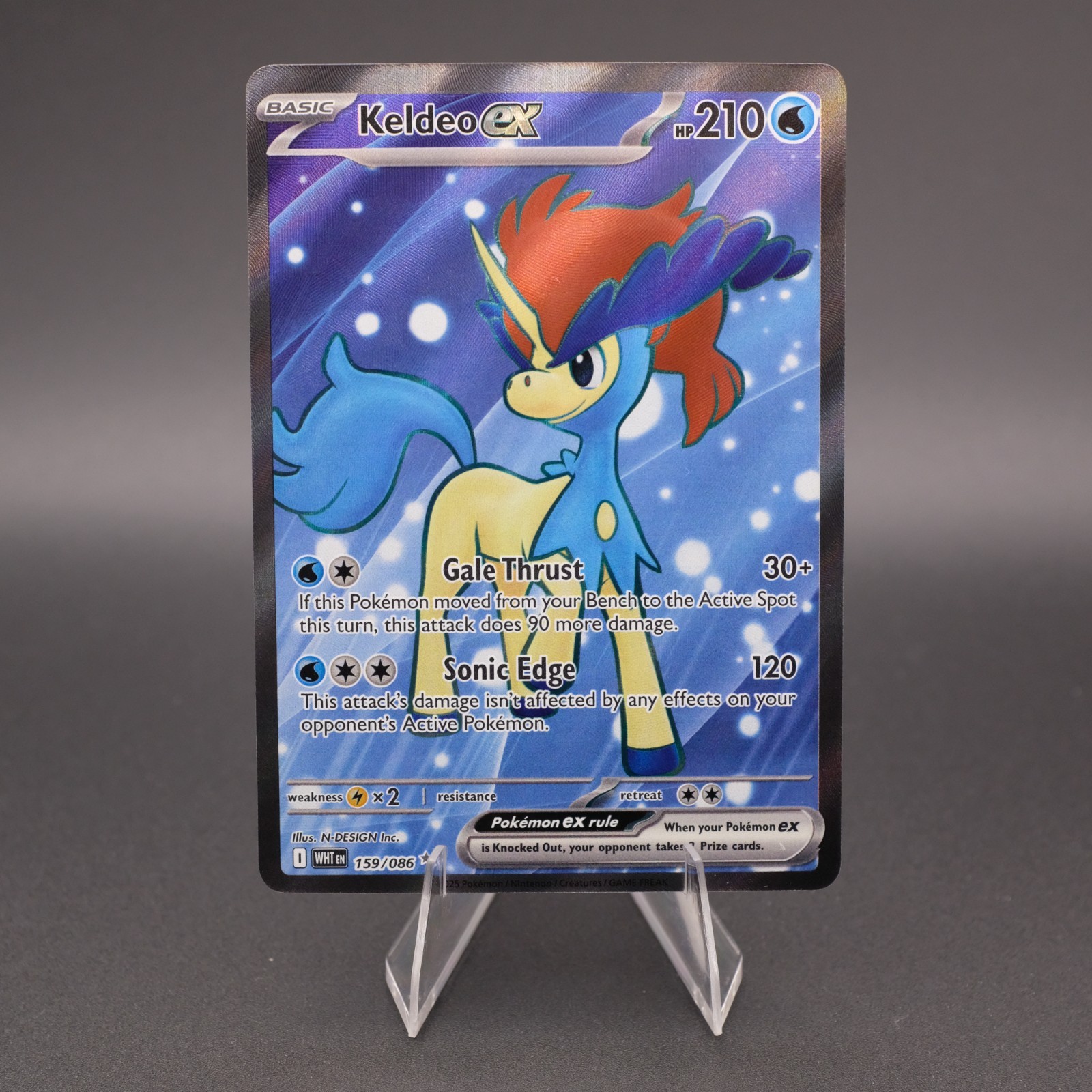 Keldeo ex 159/086 - Full Art - White Flare - Pokemon TCG - Near Mint