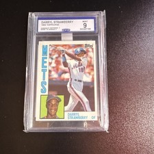 Topps 1984 Darryl Strawberry #182 CSG 9 Graded Baseball Card New York Mets