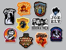 Outlaw Country Vinyl Sticker Lot 10 Pack Set 2 Classic Western Cow Boy Girl