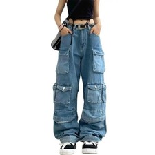 Retro Baggy Cargo Pants for Women Y2K Streetwear