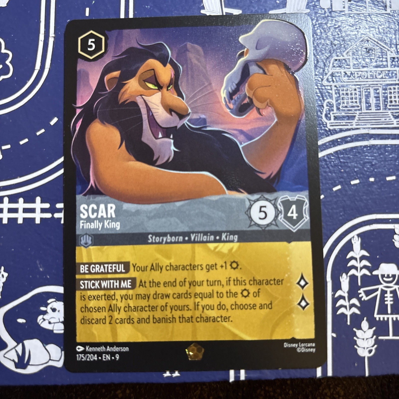 Disney Lorcana Scar Finally King 175/204 EN NM Fabled Legendary