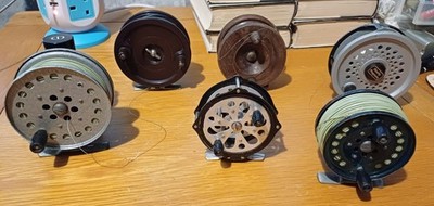 Vintage Lot 6 Fly Fishing Reels Allcock tokoz rimfly Nottingham 