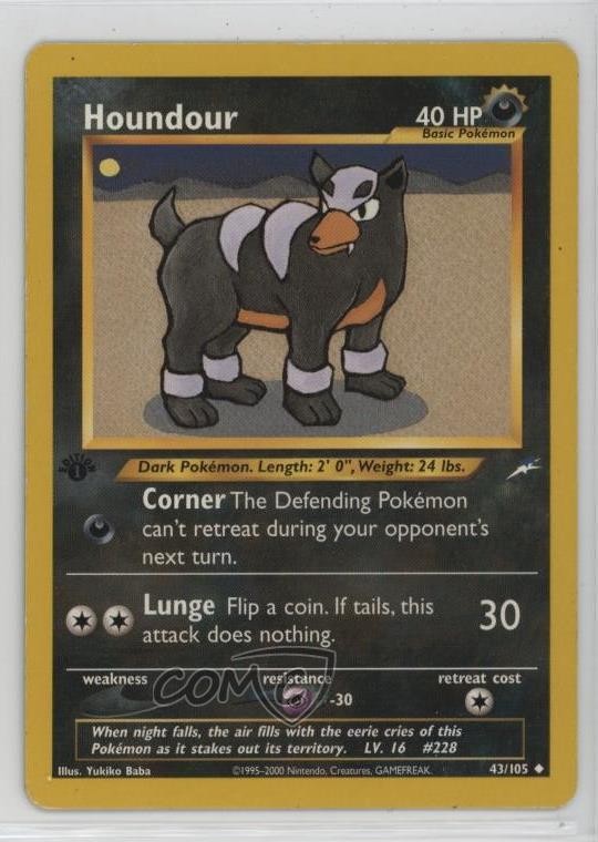 Houndour 1st Ed. Pokemon Neo Destiny #43 2002