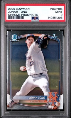 2025 Bowman - Chrome Prospects Jonah Tong #BCP-105 (RC) for sale