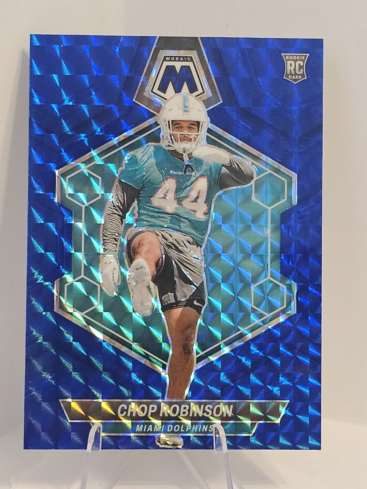 2024 Panini Mosaic Rookies Chop Robinson #321 Blue Mosaic Prizm /99 (RC) 🔥 🐬