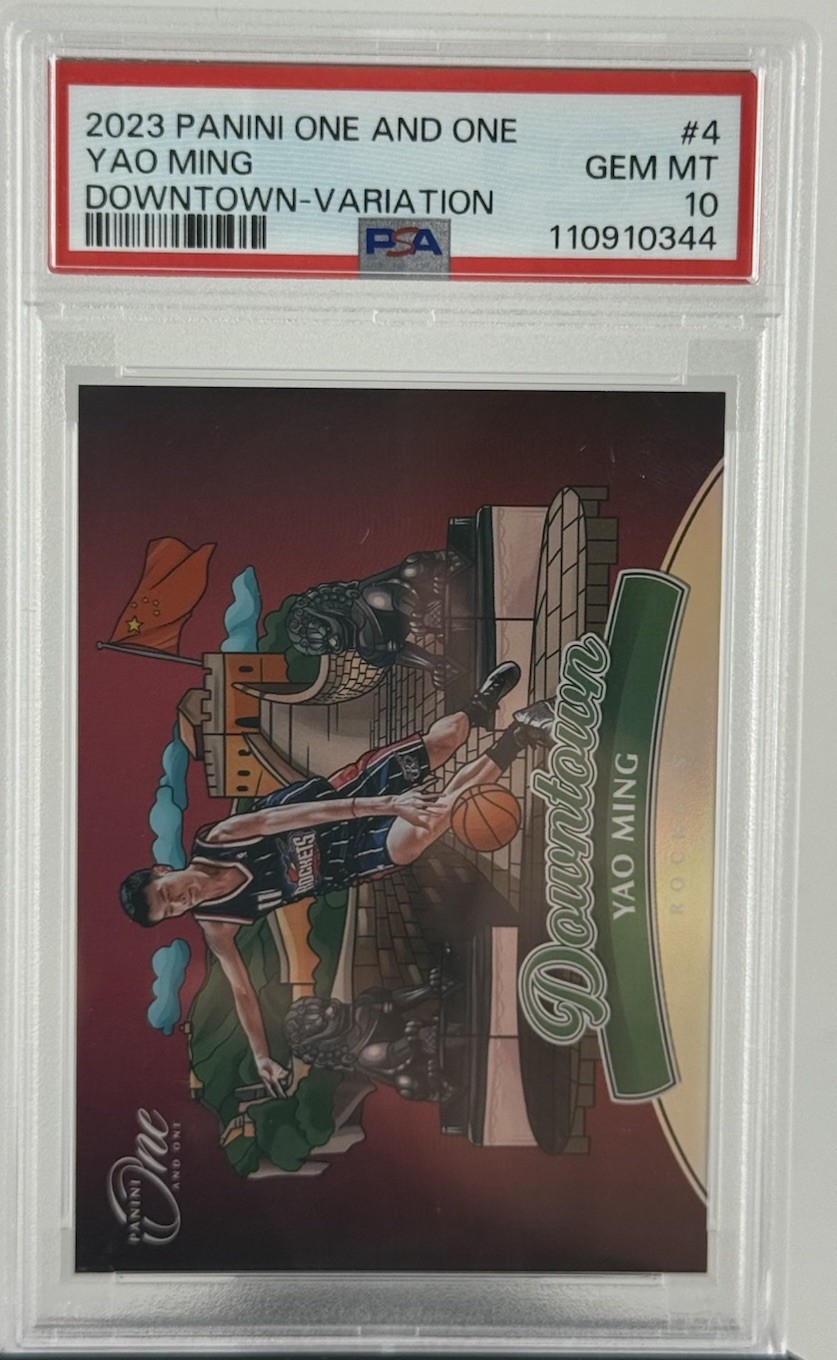 2023 Panini One And One Yao Ming #4 Variation Downtown - PSA 10 Case Hit SSP
