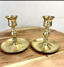 Set Baldwin Vintage Brass 4 1/4โ Candlestick Candle Taper Holders Made In USA
