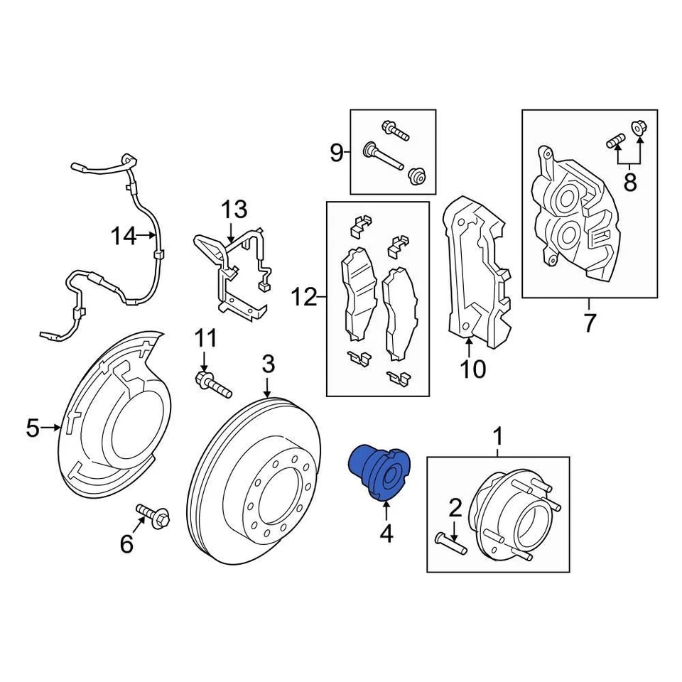 For Ford F-250 Super Duty 2011-2024 Ford PC3Z3B396A Left Locking Hub Foto 2 de 4