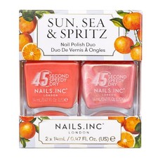 Nails inc Sun, Sea & Spritz 45 Second Speedy Dry Nail Polish Duo Set (2 x 14ml)