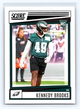 2022 Score Kennedy Brooks Rookie #344 Philadelphia Eagles RC