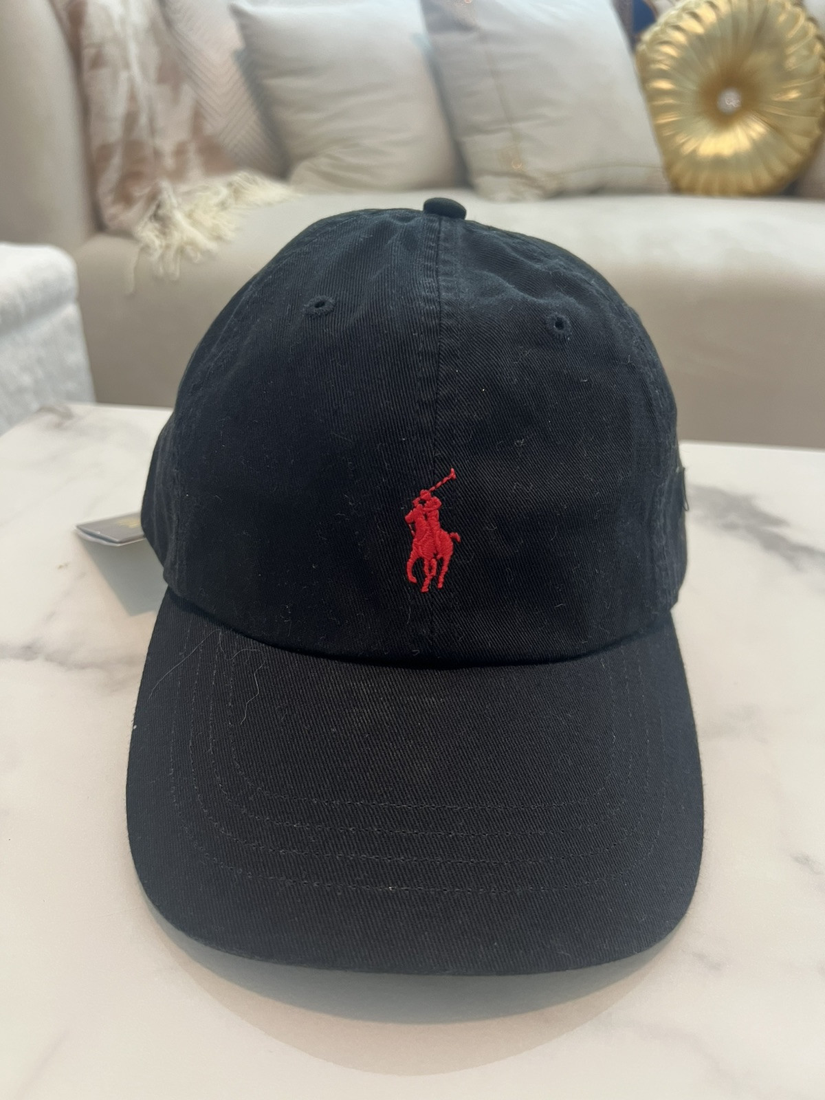 POLO RALPH LAUREN Men's Core Replen Pony Baseball Cap Hat , Black