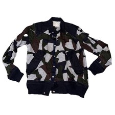 Sacai Blouson jacket Hybrid Patch Striped Denim Cotton Size 3 Japan