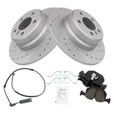 For BMW X5 2000-2006 TRQ BKA36326 Performance Ceramic Rear Brake Kit