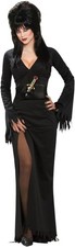 Elvira Mistress of the Dark Full-Length Dress Costume Standard, Black