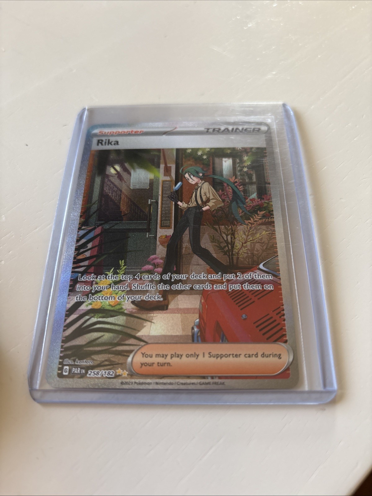 Pokémon TCG Rika Trainer Special Illustration Card Paradox Rift 258/182