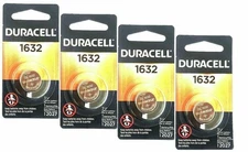 4 Pcs Fresh Duracell Lithium Battery ECR1632 CR1632 DL 1632 3V Batteries