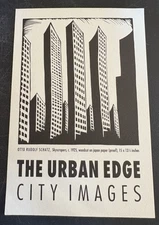 art postcard 1994 Urban Edge City Images Rachel Adler gallery invitation