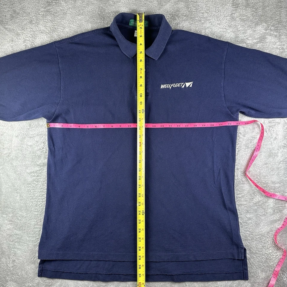 Винтажная рубашка-поло 90-х Wellfleet размер XL внешние банки сделано в США Tech Y2K корпоративная промо - Изображение 4 из 4