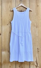 J. Jill White Sleeveless Crochet Lined Dress Sz Large