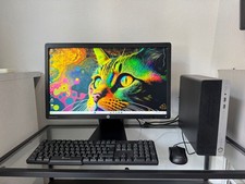 POSTAZIONE COMPLETA  COMPUTER PC HP PRODESK + MONITOR HP REGOLABILE 23" FULL HD