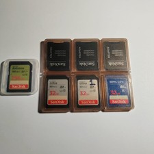 Lot SanDisk SD Cards 256GB Extreme 3x 32GB SDHC 3 Adapters 64GB microSD