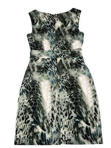 London Times Shift Dress Womens Size 4 Green Floral Sleeveless Casual Career - Picture 6 of 7