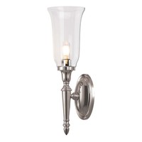 Wandlampe Leuchte Fackellampe Glas Klar Led Badezimmerlampe Flurleuchte Silber