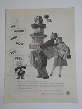 Magazine Ad* - 1945 - AT&T / Bell System - World War II -long distance Christmas