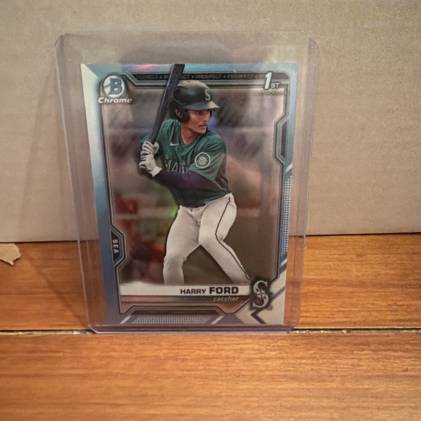 Harry Ford 2021 Bowman Draft 1st Chrome Sky Blue Refractor #BDC-1 - Mariners