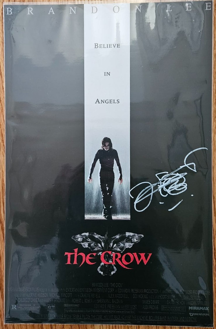 The Crow Signed 11x17 movie Poster Bai Ling COA icon