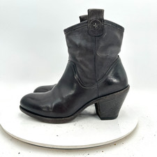 Fiorentini  Baker Women Size EU 37 US 7 Black Leather Side Zip Ankle Pump Boot