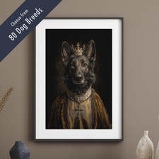 Royal Dog Portrait Print – Kings & Queens Wall Art – Funny Pet Lover Gift