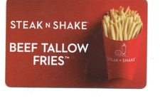 Steak 'n Shake Beef Tallow Fries Gift Card No $ Value Collectible