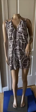 TRINA TURK Sleeveless Mini Dress Tie Back Women's Size M Multicolor