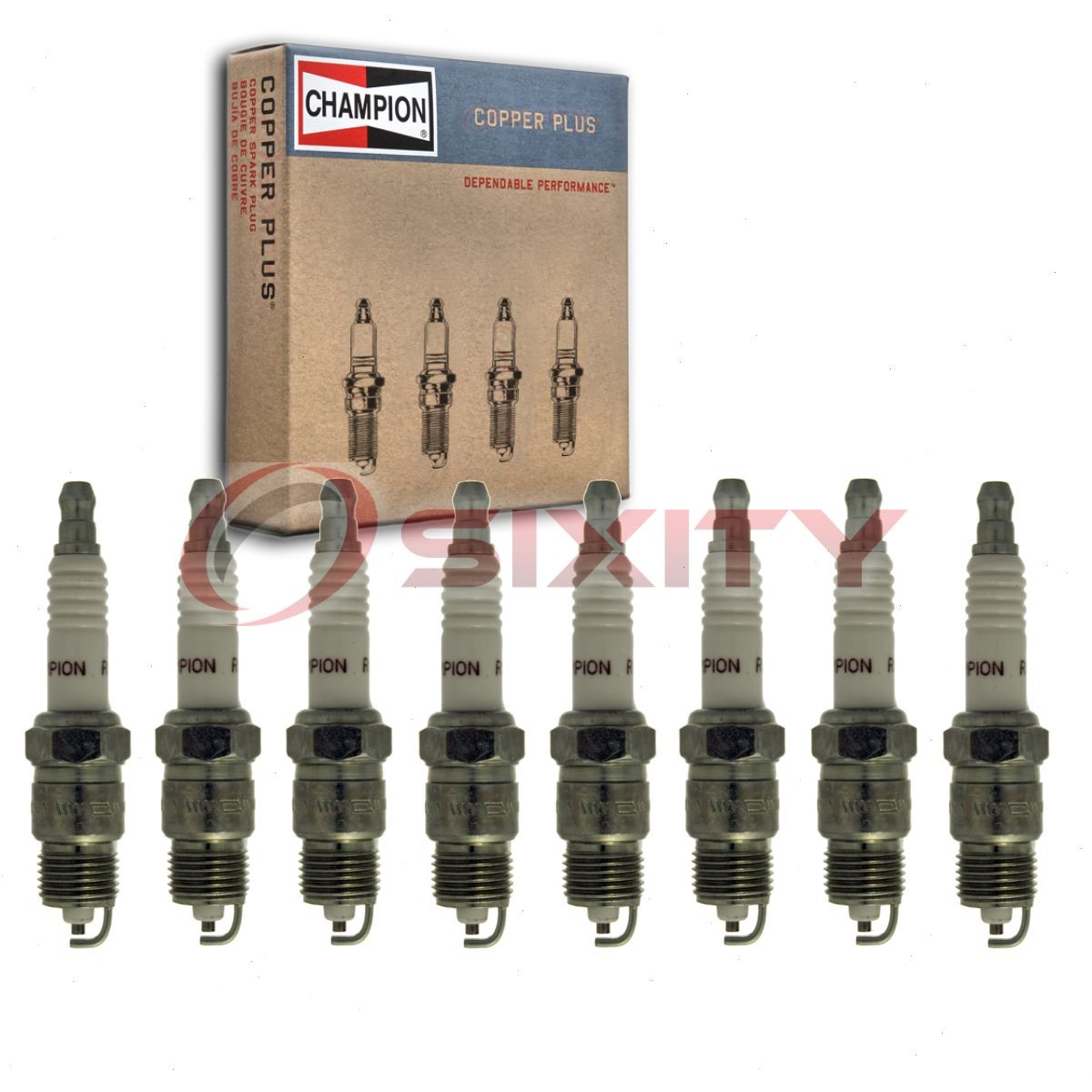 8 pc Champion Copper Plus Spark Plugs for 1970-1974 Ford Country Sedan 6.6L ki