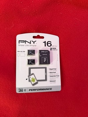 PNY 16 GB 2 Pack Micro SD NEW