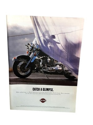 1994 Harley Davidson Vintage Print Ad Catch a Glimpse Motorcycle Chrome Photo