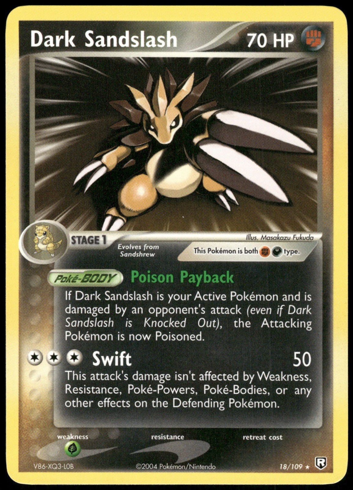 Pokemon Dark Sandslash Rare Team Rocket Returns 18/109 NM