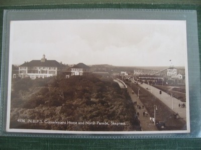 GB RPPC N.D.F.S. Rekonvalescent Home & Nth Parade, Segness, Lincs, neue Serie...