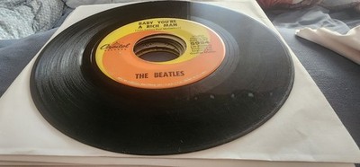 The Beatles 45 Vinyl Baby You're A Rich Man & All You Need Is Love Great Condit
